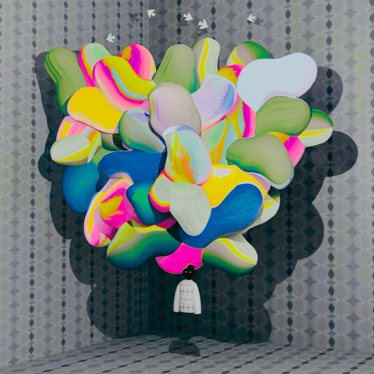 Atsushigraphのデジタルアート作品「Brain Remix」の画像です。