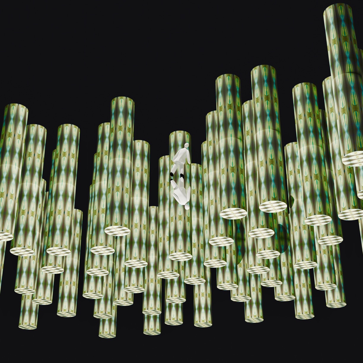 Atsushigraphのデジタルアート作品「Crystal Pillar」の画像です。