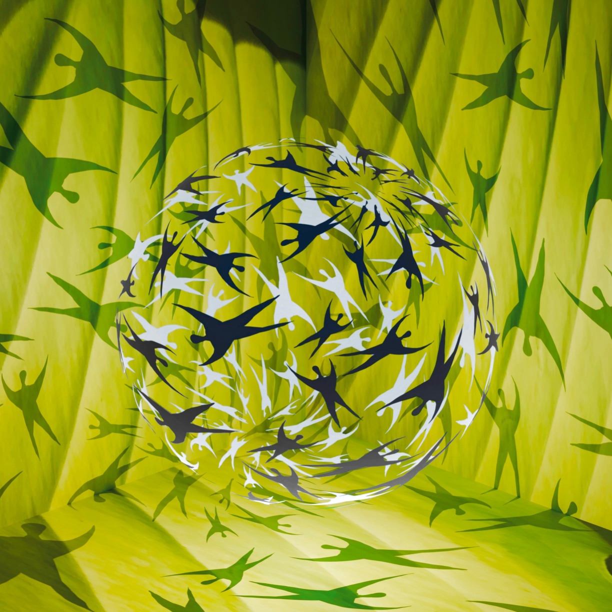 Atsushigraphのデジタルアート作品「Fresh Green Gathering」の画像です。