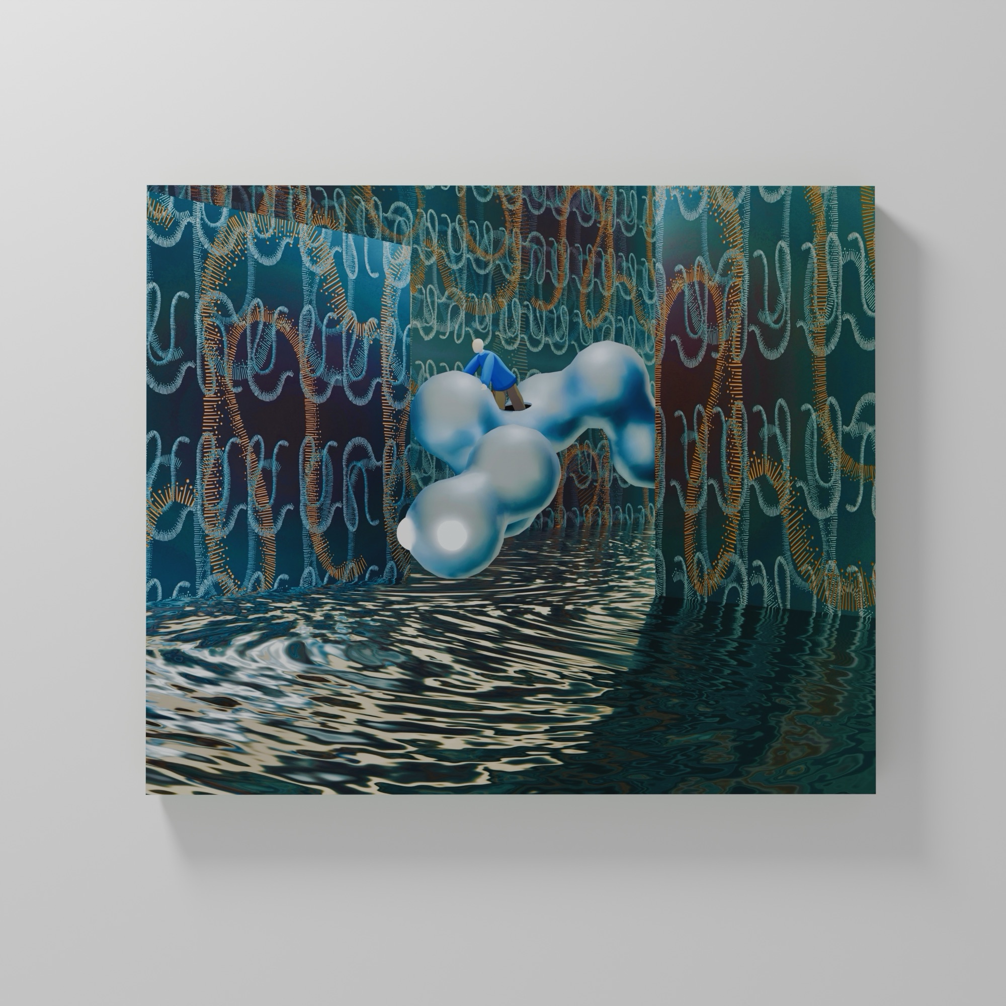 Atsushigraphのジークレー版画 Read The Waves のサムネイル画像です。